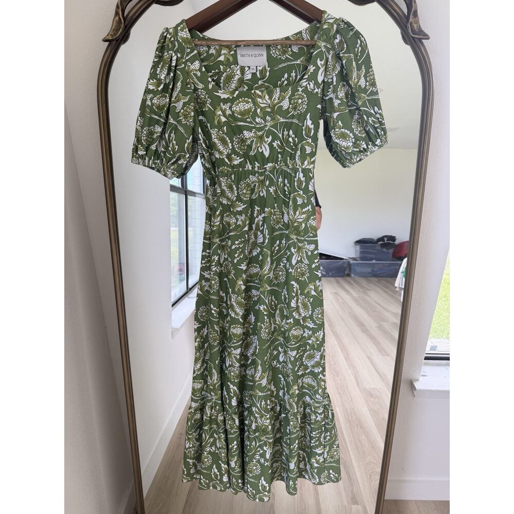 Smith & Quinn Green Tuileries Bloom Tart Lucy Midi Dress Size XS